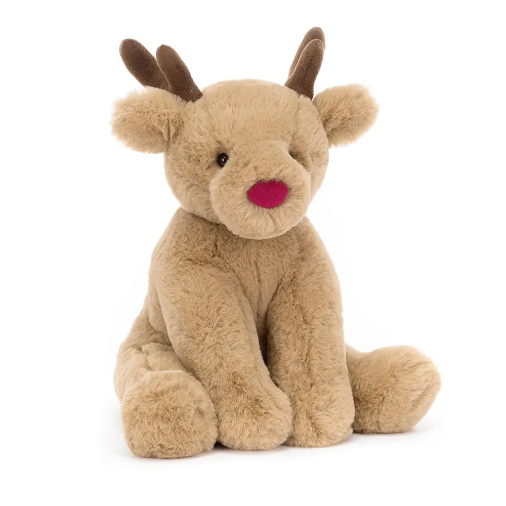 Romi Reindeer plush reindeer teddy with red nose