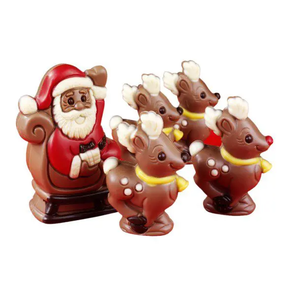 Christmas Eve Box chocolate Santa and reindeer