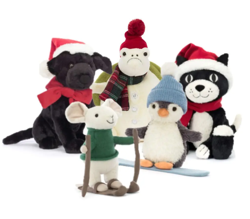 Jellycat Christmas soft toys